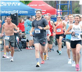 Every year, runners gather in downtown Fredericksburg at Marktplatz in late April to participate in the Fredericksburg Wildflower Run. – Standard-Radio Post/Brent Burgess