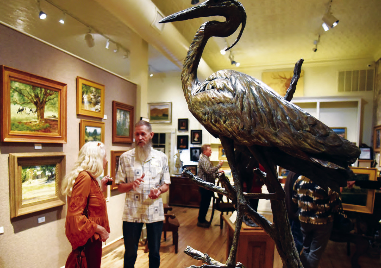 Many celebrated artists, including John Bennett, are represented in Fredericksburg’s art galleries. One of his sculptures can be seen at Gallery 330. – Standard-Radio Post/Ken Esten Cooke