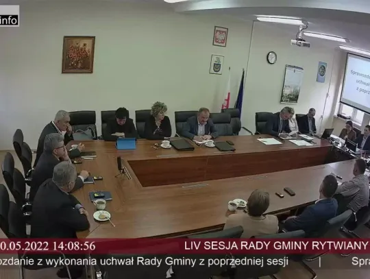 LIV sesja Rady Gminy Rytwiany - 30.05.2022 r. cz.1