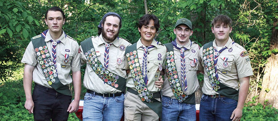 Troop 332 Celebrates Five New Eagle Scouts