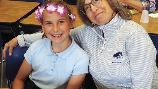 Ariana Denoyer (4th grade) enjoyed lunch with grandmother Micheline Padella during Grandparents Day. Courtesy photo