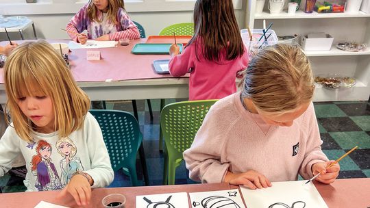 Students from Leland Public School are participating in an after-school art program at the Old Art Building in Leland. Courtesy photo
