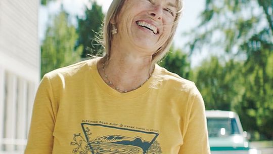 Beryl Skrocki (pictured) in front of Sleeping Bear Surf in Empire before she passed away in 2023. Sleeping Bear Surf will be hosting the inaugural “Beryl Days” Friday-Saturday in Empire. Courtesy photo