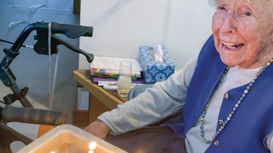 _ Omena resident Annette Deibel celebrated her 99th birthday last week with a Zoom party. Over 100 friends and family from around the county and the country toasted her and shared birthday wishes.