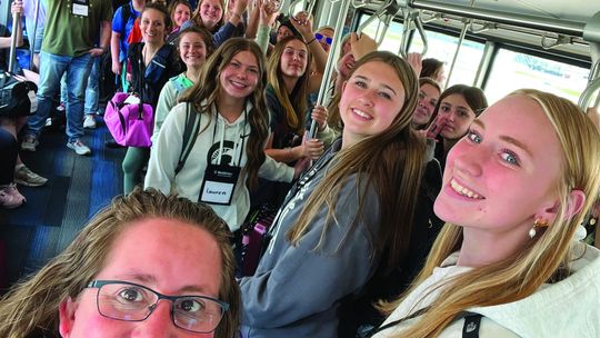 Jamie Robinson, lower left, is shown here having fun during a recent field trip. Courtesy photo