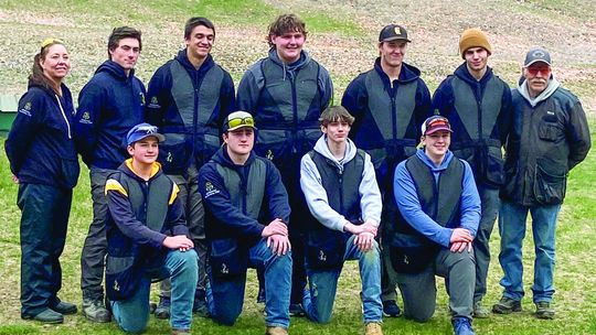 From left to right: Coach Beth Mikowski, assistant coach Doug Boitz, Alex Eaton, Colin Kasben, Austin O’Connor, Colin Ostrowski, Rick Nelso (CRGC President), Eddie Noonan, Henry Plamondon, Travis Krohn, Reilly Kinnee, and Ethan Verschaeve (not pictured). Courtesy photo