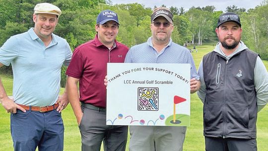 This four-some won the Leelanau Children’s Center annual golf outing. Pictured, from left, are Chris Alpers, Tim Zywicki, Jeremy Peplinski and Aaron Caverly. Courtesy photo