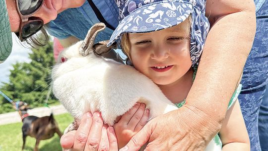 People of all ages can meet and greet with farm animals in private tours at JC’s Ooasis. Photo courtesy of Linda Oosse