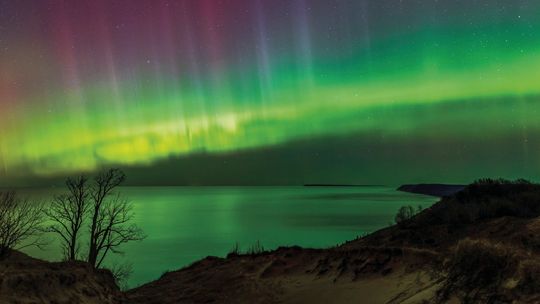 Leland native Ethan Hohnke first saw the northern lights in 2021 and never looked back. Since then he has been busy chasing spectacular Leelanau auroras. Courtesy photo