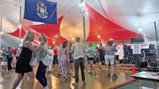 _ Enthusiastic polka-lovers take to the dance floor at the Cedar Polka Fest. Photo courtesy of Cindy Waldeck