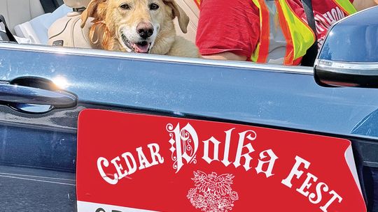 Former Omena Mayor Rosie Disch served as the grand marshal for the Polka Parade Saturday in Cedar. Courtesy photo