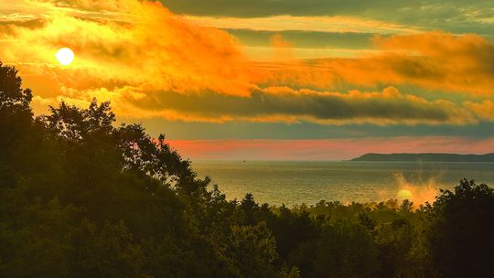 The first of what’s sure to be many Manitou summer sunsets was captured by James Schaberg after the rainy weekend.