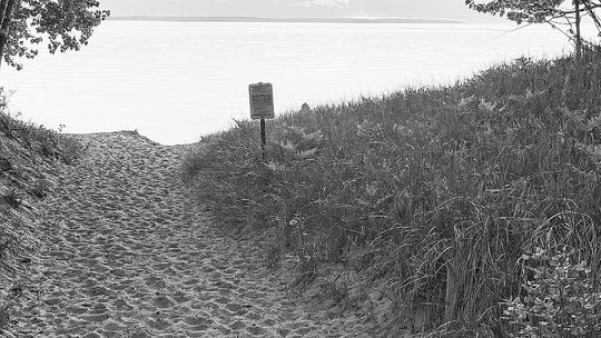 The Lake Michigan access at the end of Reynolds Street in Leland is again a subject of controversy. Enterprise file photo
