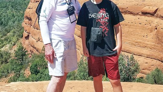 Omena resident Dennis Armbruster and his grandson Aiden, from Lansing, enjoyed a 9-day trip to Arizona, which included Phoenix, Sedona, cliff dwellings, and the South Rim of the Grand Canyon. The highlift was a 37-mile raft trip down the Colorado River. Courtesy photo