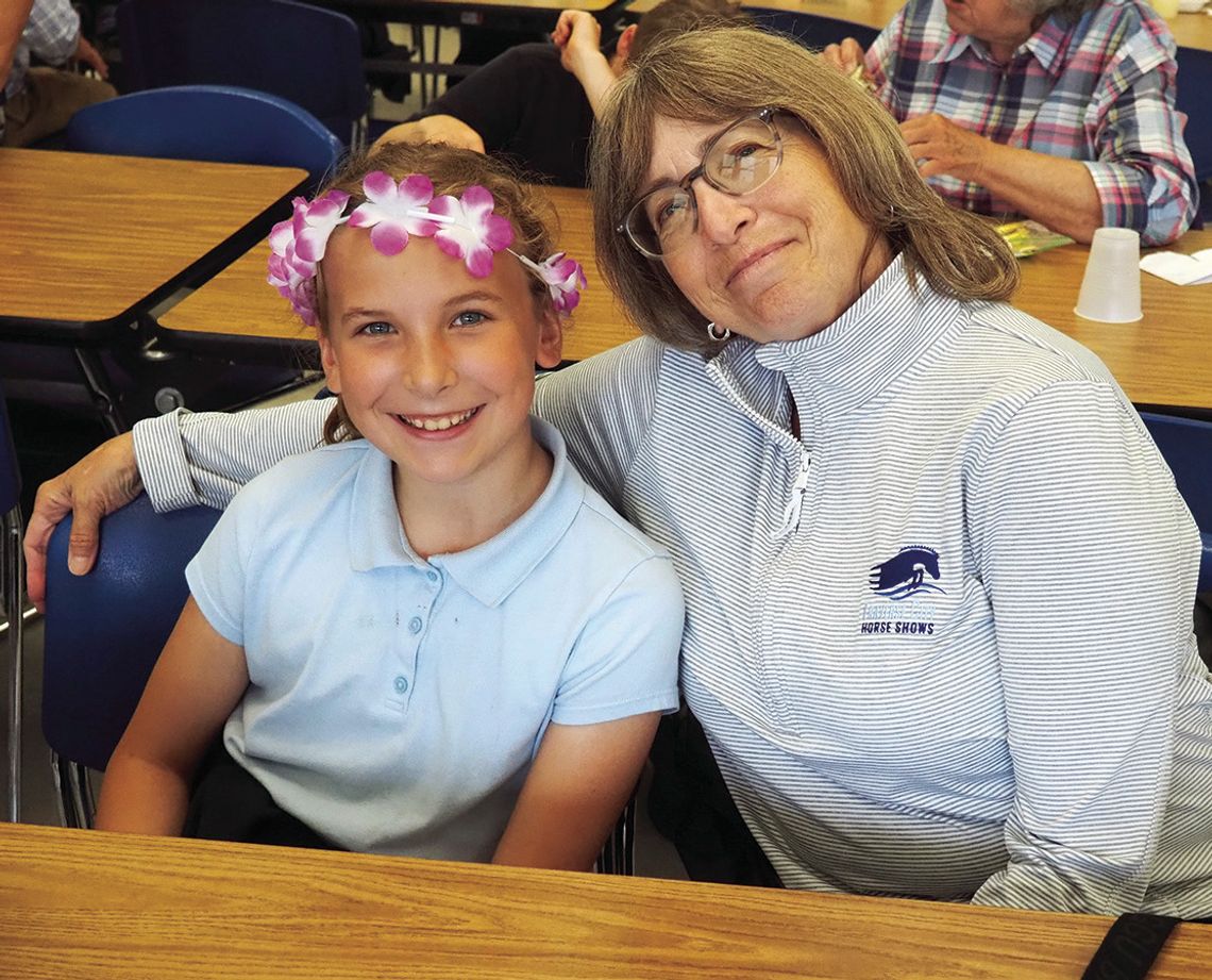 Ariana Denoyer (4th grade) enjoyed lunch with grandmother Micheline Padella during Grandparents Day. Courtesy photo