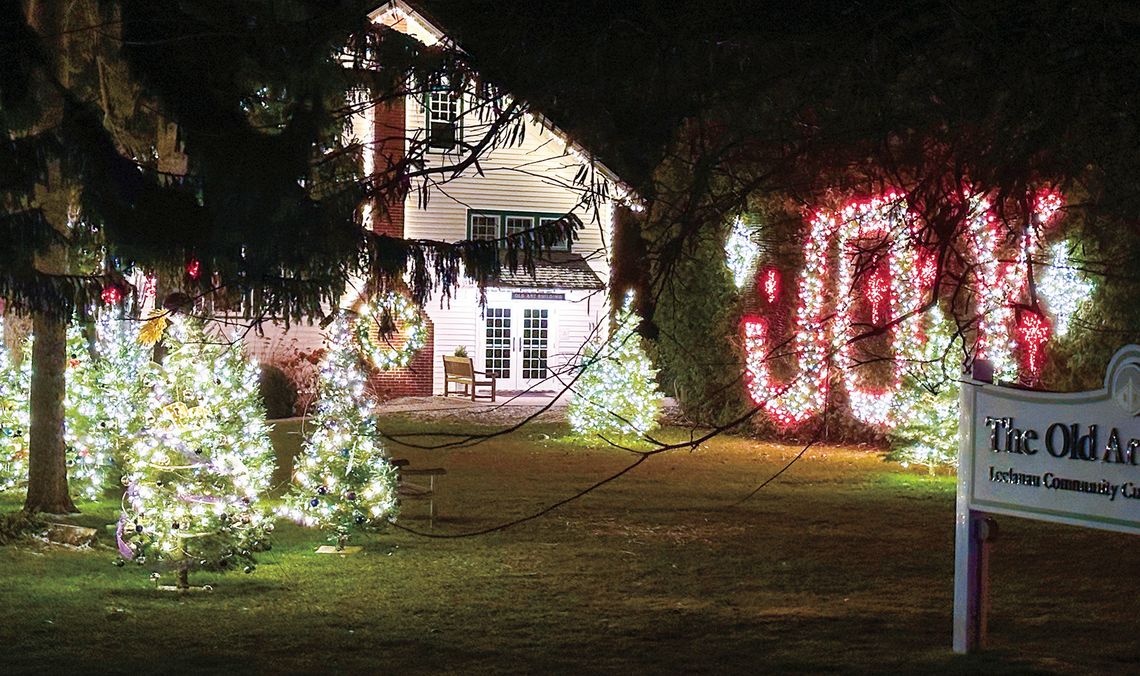 Cool, dry weather has been favorable for taking in holiday lights throughout the county. This photo was taken Monday night at the Old Art Building in Leland. Enterprise photo by Amy Hubbell