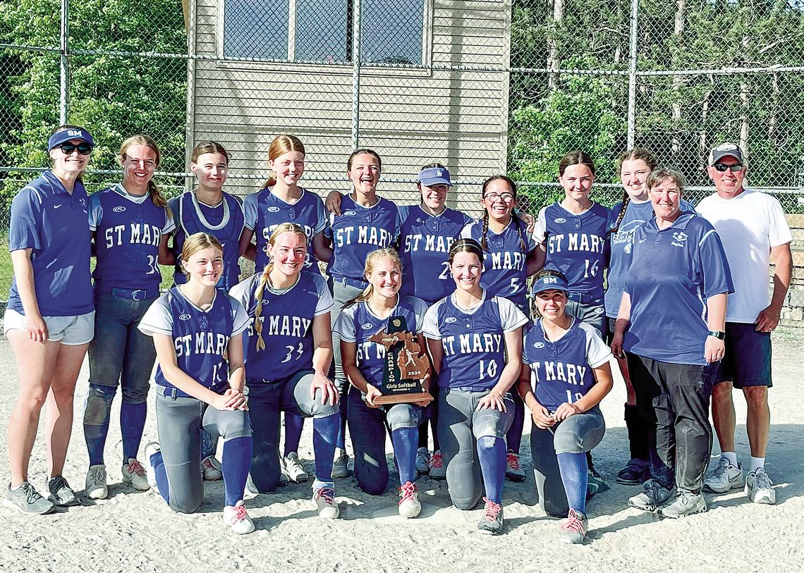 Lake Leelanau St. Mary softball continued its winning tradition by winning a fourth district championship in four years. Courtesy photo