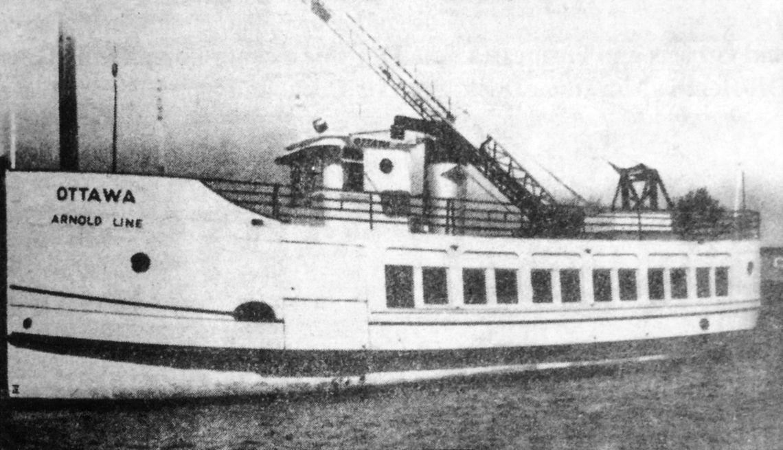 Frank Sears purchased the passenger boat Ottawa from the Arnold Transit Company of Mackinaw City in 1959. Courtesy photo