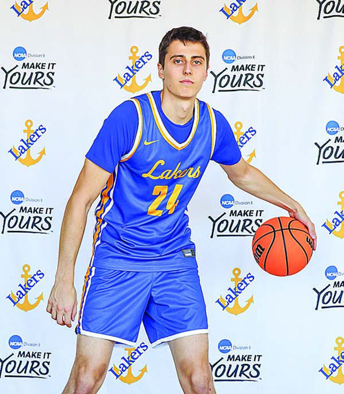 LSSU senior Xander Okerlund during media day earlier this basketball season. Courtesy photo
