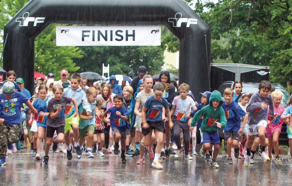 Hundreds of kids braved the rain at the 17th annual Running Bear Run in Glen Arbor on Tuesday Hundreds of kids braved the rain at the 17th annual Running Bear Run in Glen Arbor on Tuesday. The race is sponsored by the Glen Arbor Women’s Club and 90% of the proceeds from our race provide scholarships for Glen Lake School seniors, with the remainder going toward other community chari...