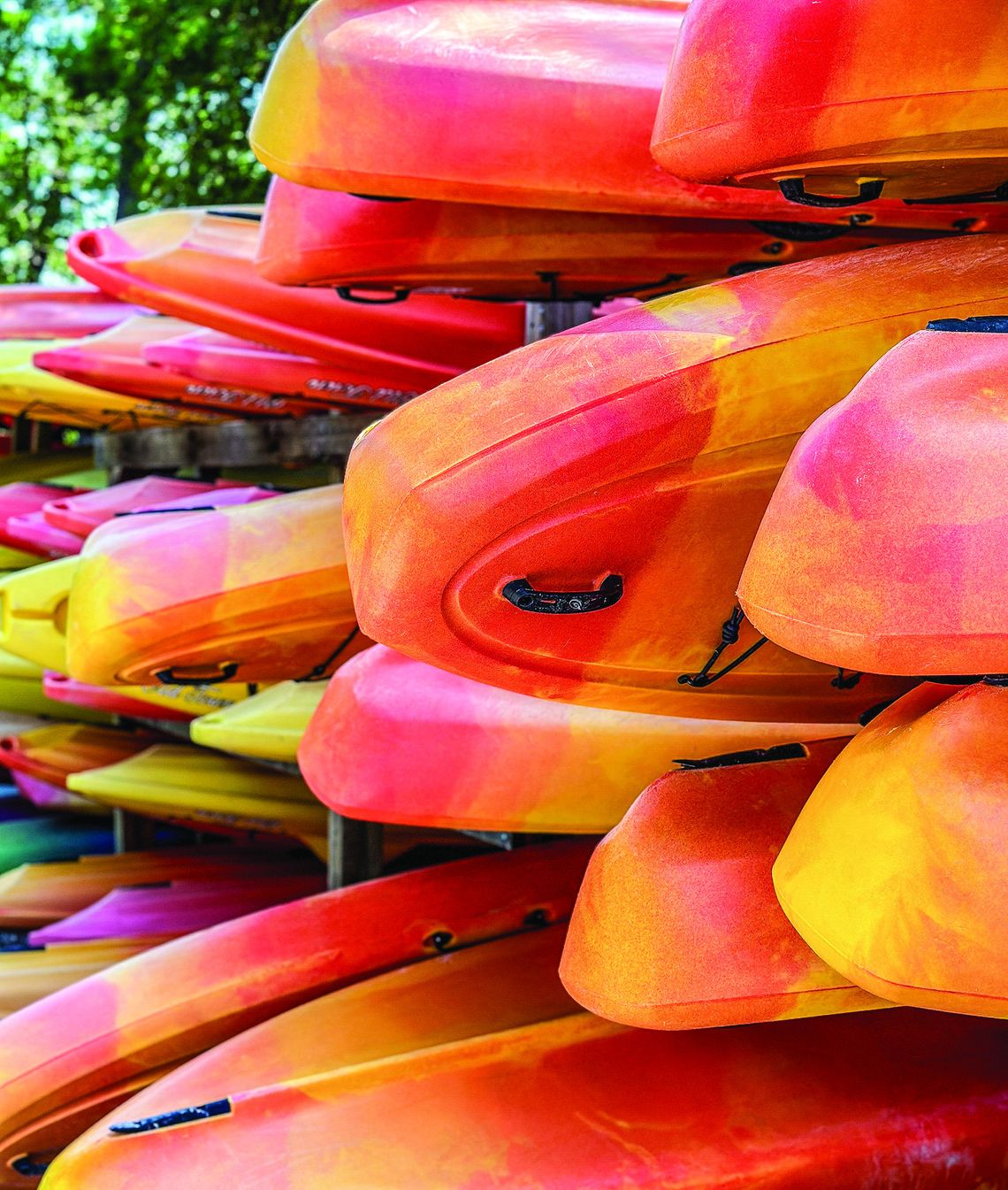 Kayaks such as these are still available for a late-summer day on the water. Photo by Mike Haynes