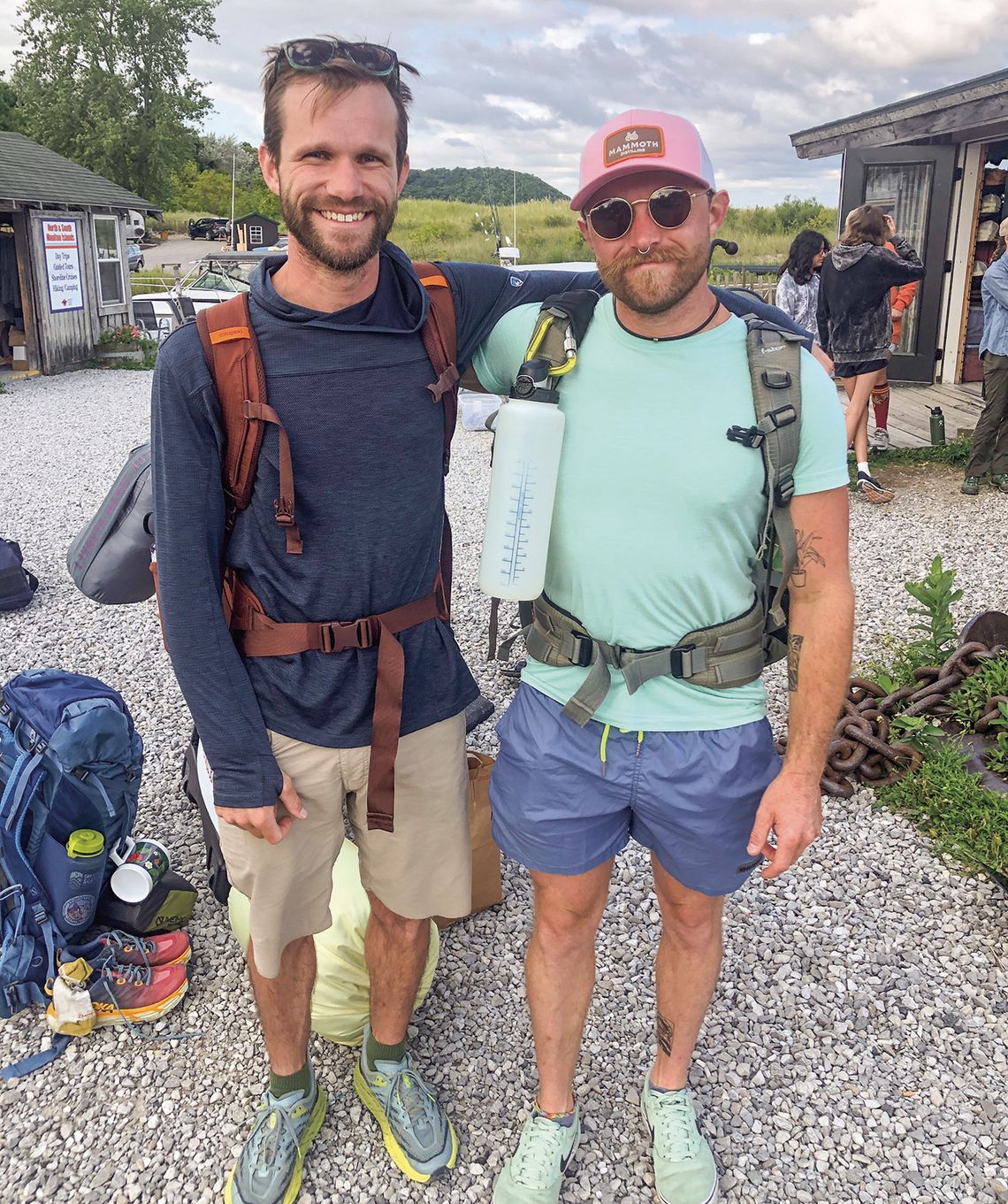 Jesse Bunker, who resides in Butte, Montana, and his brother Julian from Northport spent this week camping on South Manitou Island. It was their only choice for an island adventure as ferry service to North Manitou has again been suspended due to docking issues. Enterprise photo by Alan Ca...