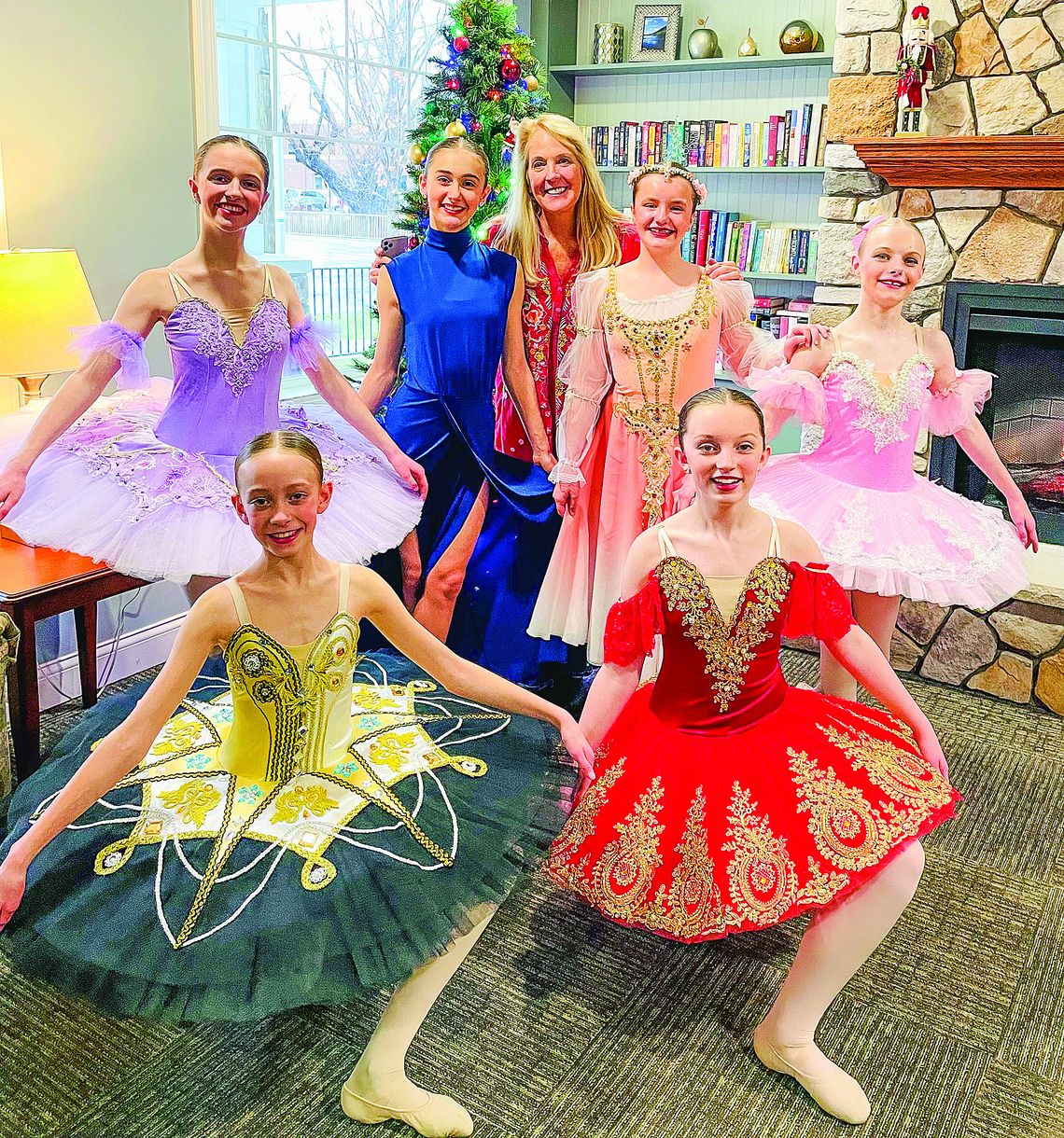Members of the Dance Arts Academy performed at the French Manor South in Traverse City. Dance Arts Academy co-owner Betsy Carr Co Owner of Dance Arts Academy is pictured here with (back row from left) Katie Walter, Kourtney Manzella, Tatum McCool, and Anniston Dietrich (front row, from lef...