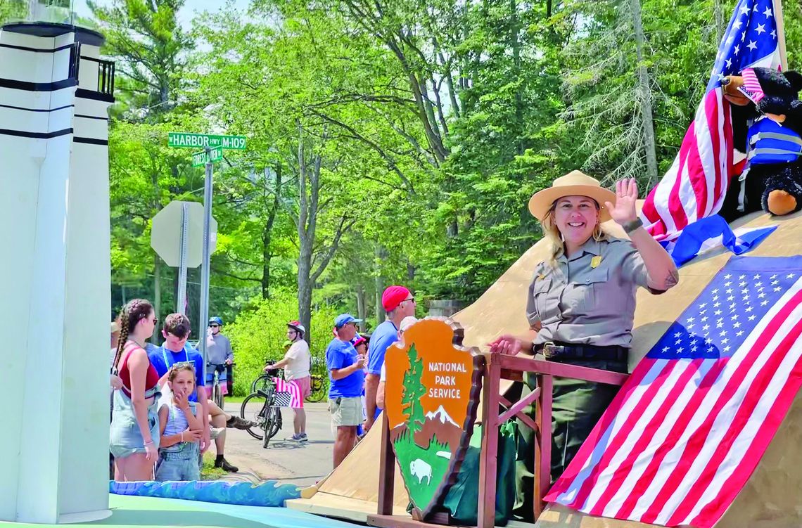 The Sleeping Bear Dunes National Lakeshore (SBDNL) float, pictured here in 2023, is a returning participant in the Stan Brubaker Fourth of July Parade in Glen Arbor. The SBDNL staff brings out their park themed float as well as their noticeable Bear Force One van, which serves as a mobile...