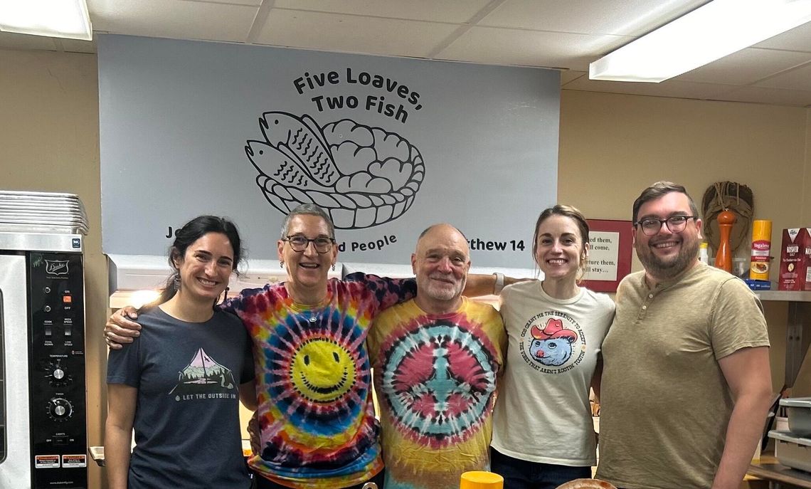 Pictured from left are Emily Kanitz, operations director; Michelle and Bill White, founders and new co-directors Corrie and Caleb Piersma. Courtesy photo