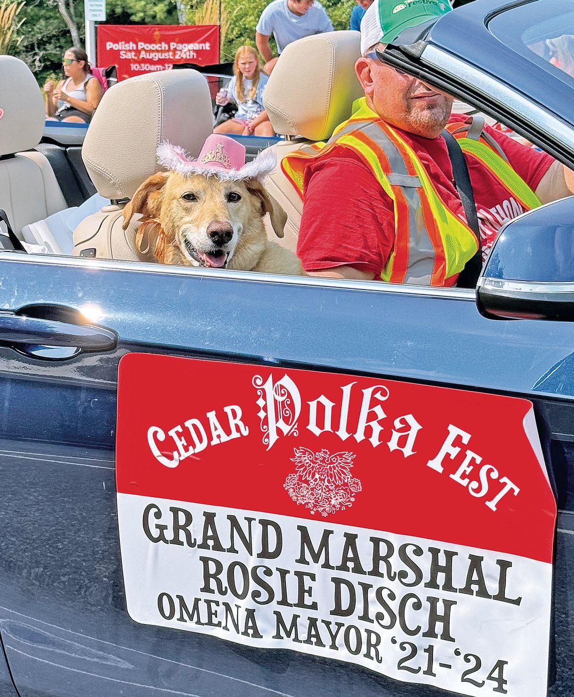 Former Omena Mayor Rosie Disch served as the grand marshal for the Polka Parade Saturday in Cedar. Courtesy photo