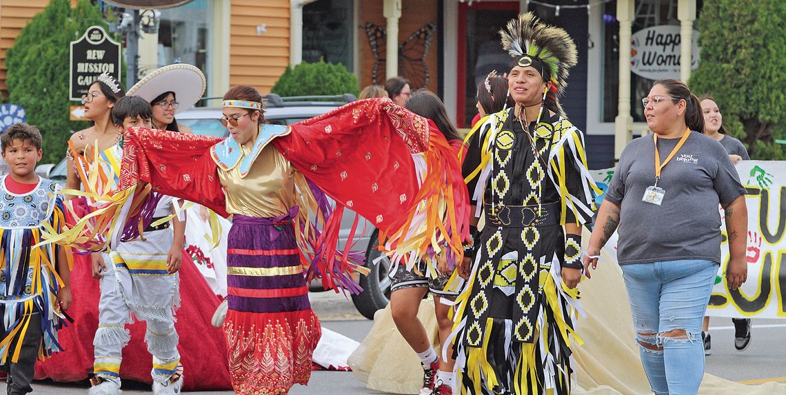 The cultural club of Suttons Bay showed off their roots through dance, music, and clothing during the homecoming parade.