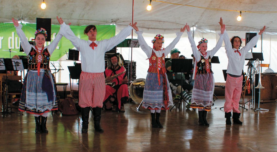 The Gwiazda Dancers from Hamtramck are a recent addition to the Cedar Polka Fest in Cedar. Enterprise photo by Mike Anderson