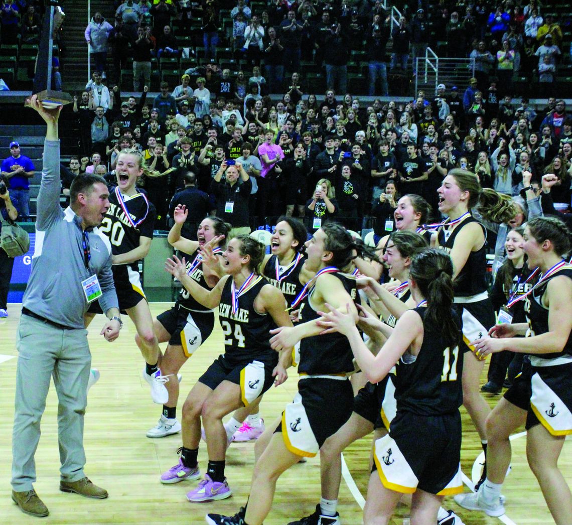 Glen Lake earned the school’s first girls’ basketball state championship in 40 years. Enterprise file photo
