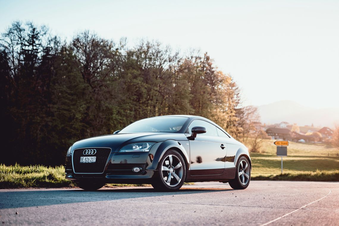 2014 Audi Q5 2.0T black Audi coupe parked on gray concrete road